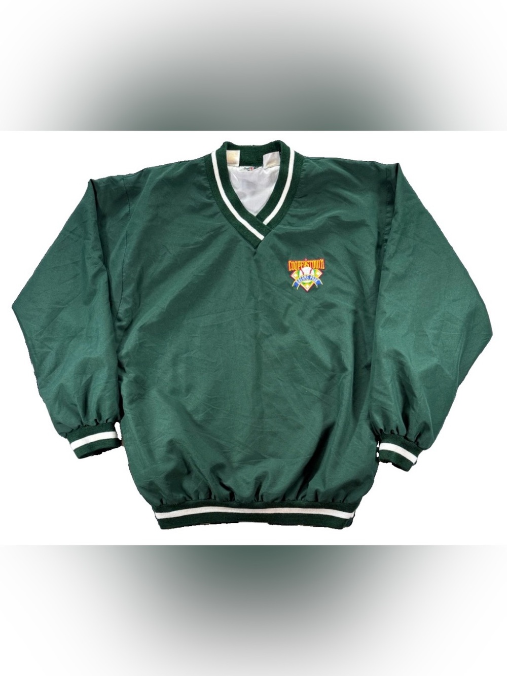 Vintage 90s Cooperstown Dreams Park Windbreaker Sweatshirt Men's Small Green